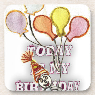 Playful Birthday Greeting: Happy Birthday Bro. Coaster