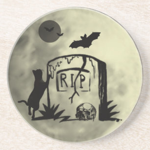 Playful Black Cat Coaster