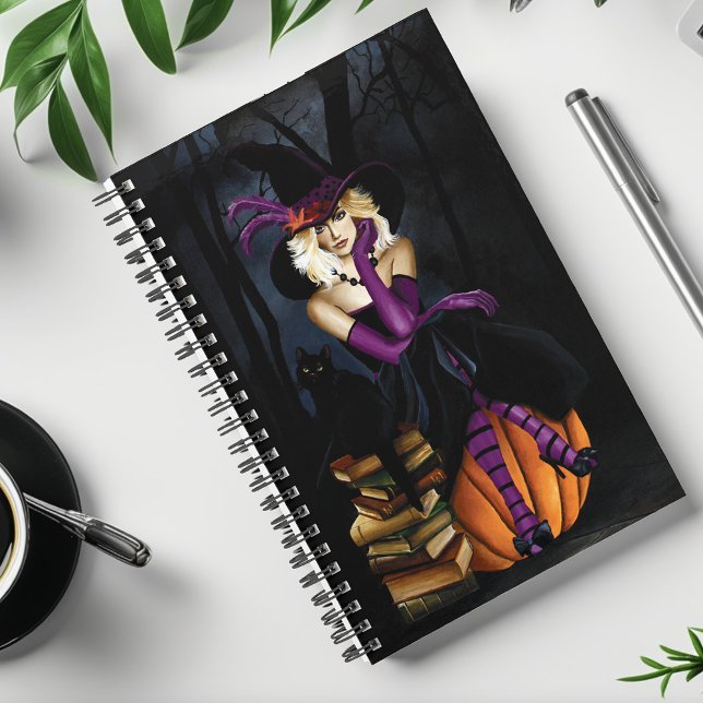 Playful Blonde Witch Pumpkin Purple Fantasy  Planner (Creator Uploaded)