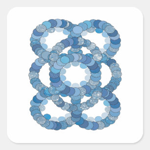 Playful Blue BLUE ICE CIRCLES Sticker Print