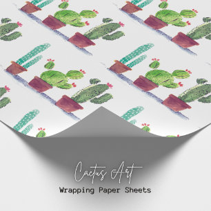 Playful Cactus Art Wrapping Paper