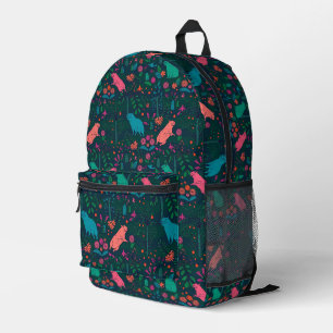 Playful Capybara in the Forest – Tropical Seamless Printed Backpack