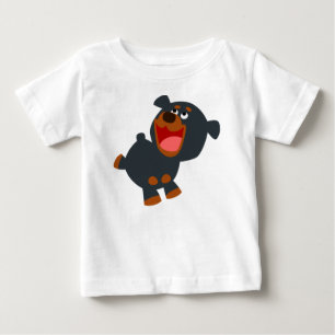 Playful Cartoon Baby Rottweiler Baby T-Shirt