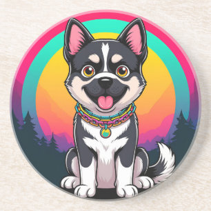Playful Cartoon Dog Coaster