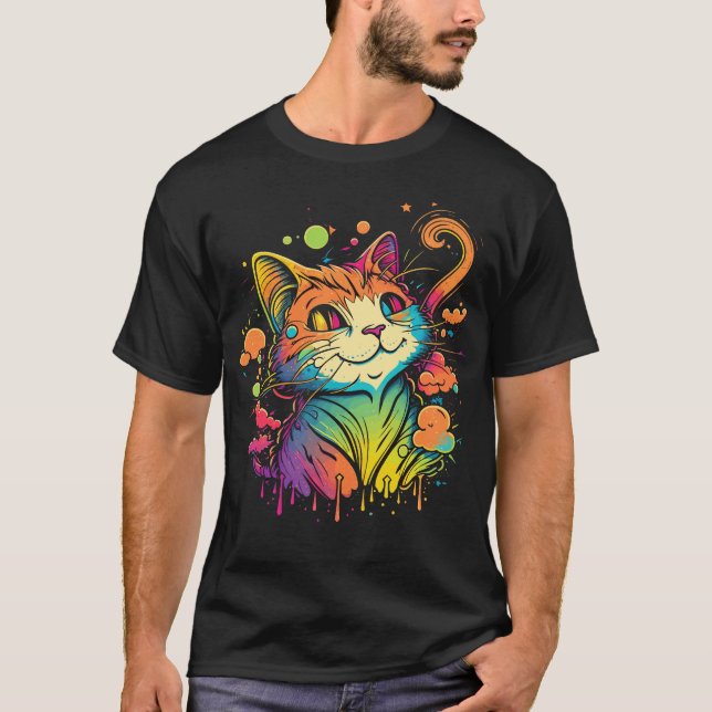 Playful cartoon kitten T-Shirt (Front)