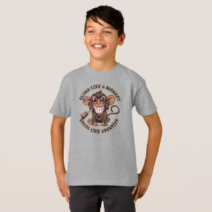 Playful Cartoon Monkey Kids T-Shirt
