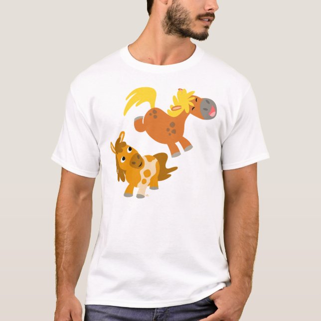 Playful Cartoon Ponies Children T-shirt (Front)