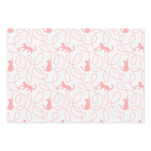 Playful Cat and Yarn Ball Pattern Light Coral Pink