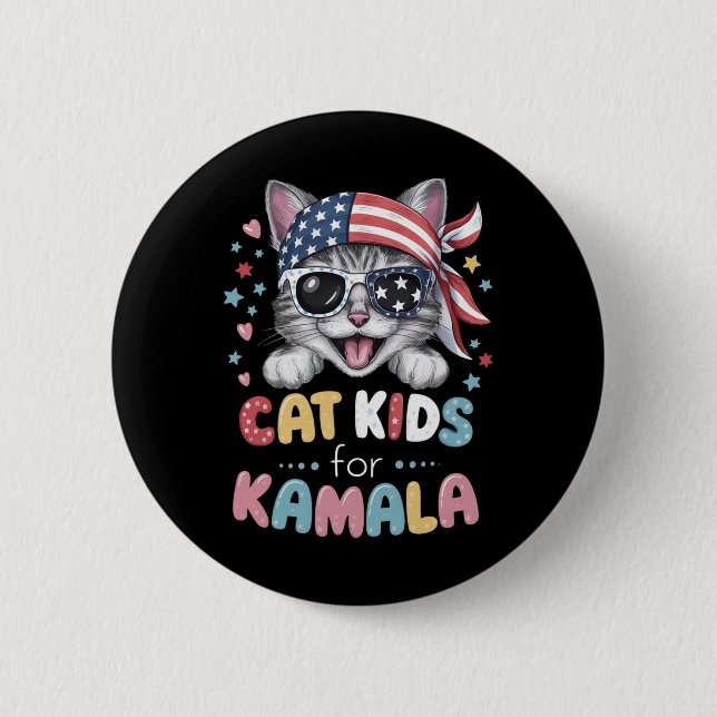 Playful Cat Design For Kids  6 Cm Round Badge (Front)