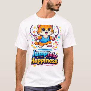 Playful Cat Jumping Rope – Cute Active Kitten T-Shirt