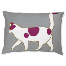 Playful Cat Walk Silhouette Pet Bed – Minimalist 