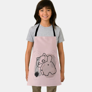 Playful Cat with Yarn Apron