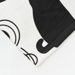 Playful Cats and Yarn Silhouettes Fleece Blanket