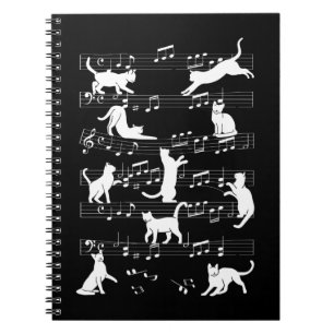 Playful Cats Funny Musician Cat Owner Humour Notebook