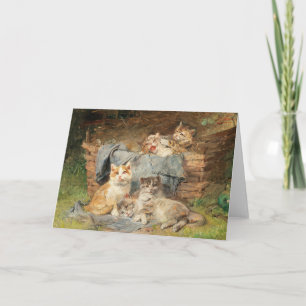 Playful Cats   Julius Adam the Younger Card