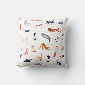Playful Cats Pattern – Cute Feline Lover  Cushion