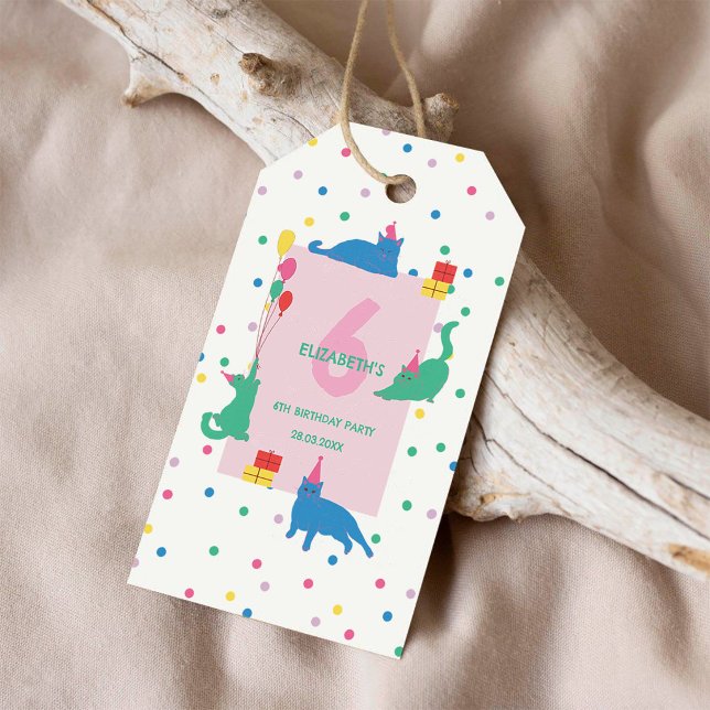 Playful Cats Purrfect Birthday Gift Tags (Creator Uploaded)