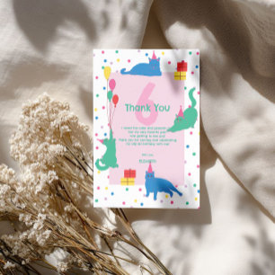 Playful Cats Purrfect Birthday Thank You Card