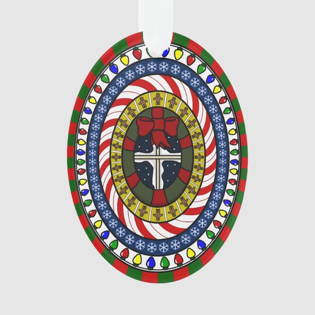 Playful Christmas Acrylic Ornament (Front)