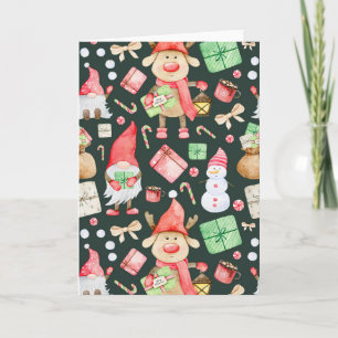 Playful Christmas Aesthetic Pattern - Fun Holiday Card