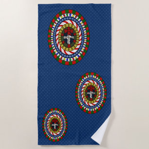 Playful Christmas Beach Towel
