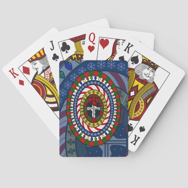 Playful Christmas Classic Playing Cards (Back)