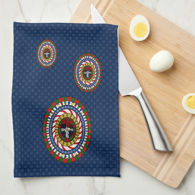 Playful Christmas Hand Towel (Quarter Fold)