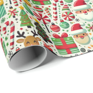 Playful Christmas Wrapping Paper for Kids