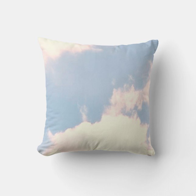 Playful Clouds Nature Photography Cushion (Front)