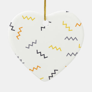 Playful, colorful, trendy, modern memphis zigzags ceramic tree decoration