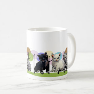 Playful Colourful Kittens Design for Pet Lovers Coffee Mug