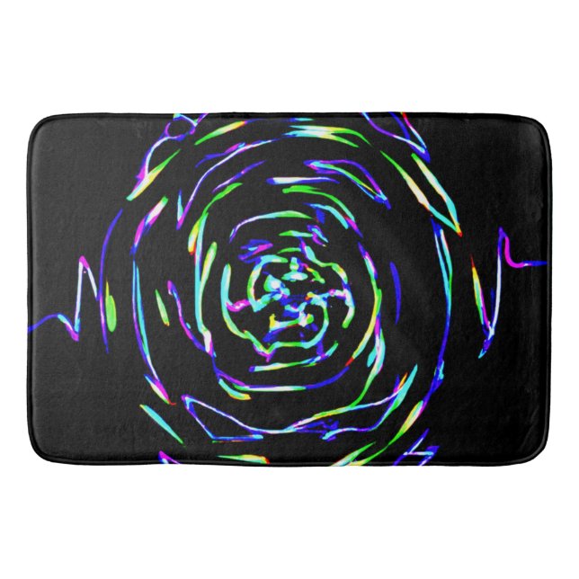 Playful Colourful Pattern Bath Mat (Front)