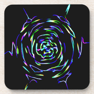 Playful Colourful Pattern Coaster