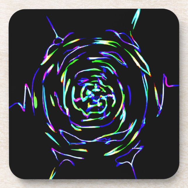 Playful Colourful Pattern Coaster (Front)