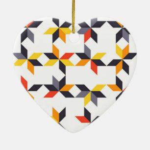 Playful, colourful, trendy, urban cool illustratio ceramic tree decoration