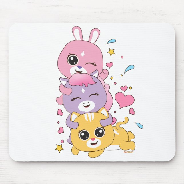 Playful Companions: Sparking Creativity and Imagin Mouse Mat (Front)