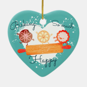 Playful cookies rolling pin Christmas ornament