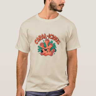 Playful Coral Graphics for Sea Fans T-Shirt