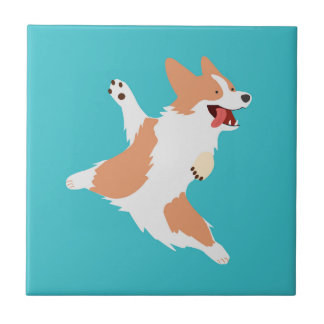 Playful Corgi Tile