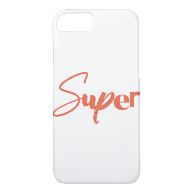 Playful, creative, cool trendy red design of Super Case-Mate iPhone Case (Back)