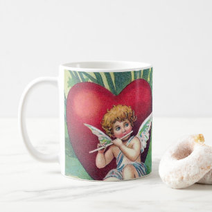 Playful Cupids Retro Cute Vintage Valentine Hearts Coffee Mug