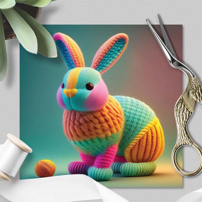 Playful Cute Bunny Easter Holiday Card (Creator Uploaded)