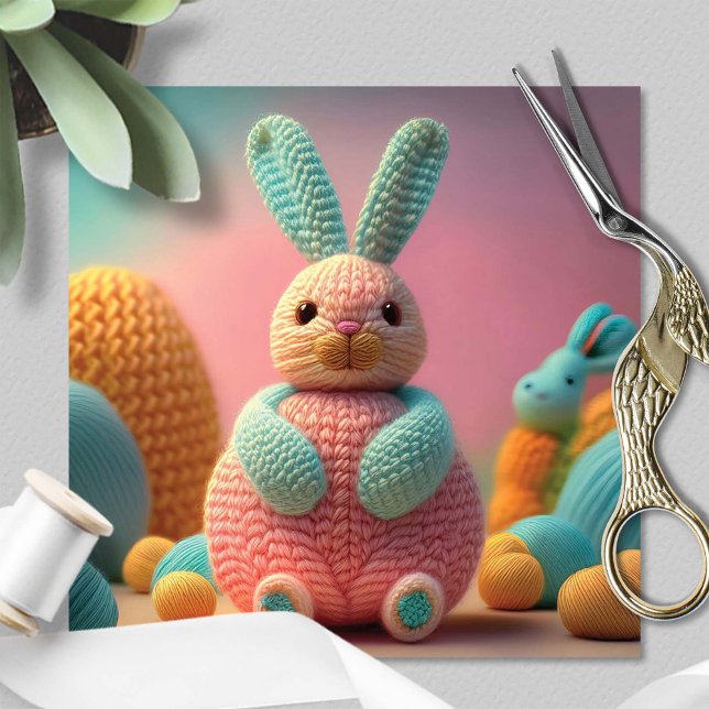Playful Cute Bunny Easter Holiday Card (Creator Uploaded)