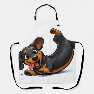 Playful Dachshund Puppy  Apron