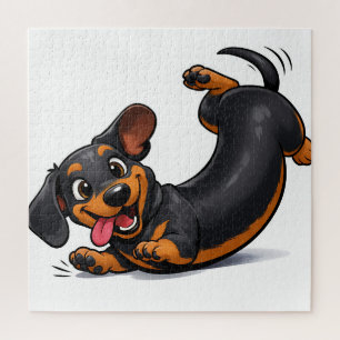 Playful Dachshund Puppy Jigsaw Puzzle