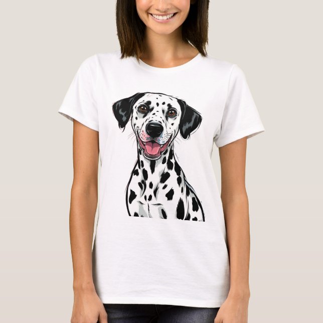 Playful Dalmatian Puppy T-Shirt (Front)