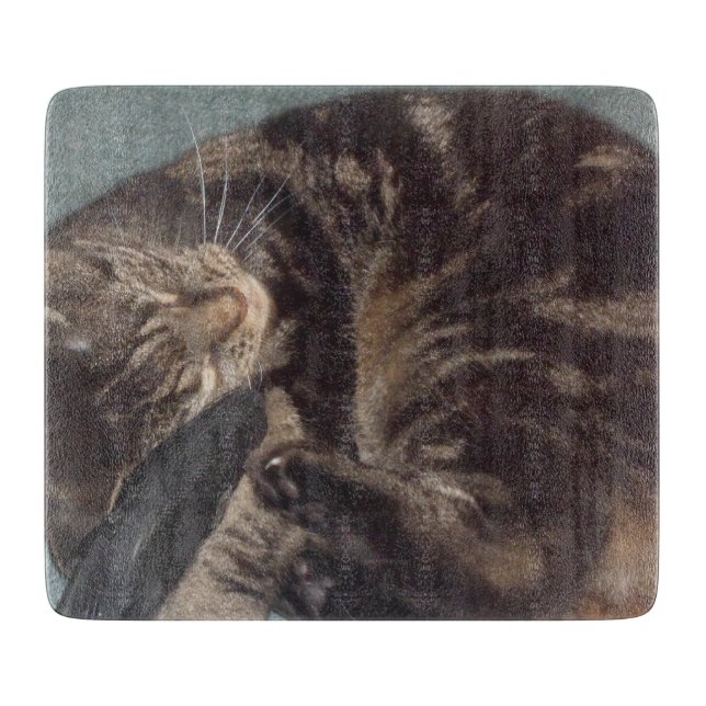 Playful Dave Decorative Glass Chopping Board (Front)