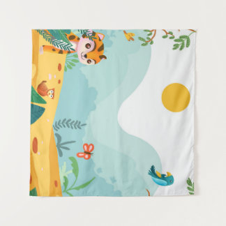 Playful & Descriptive, Playful Jungle Cub Digital Tapestry