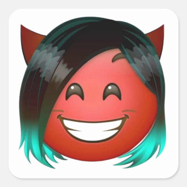 : Playful Devil Emoji Sticker (Front)