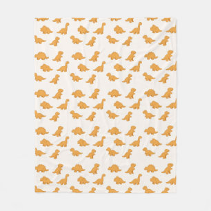 Playful Dinosaur Chicken Nugget Soft Kids Bedtime Fleece Blanket